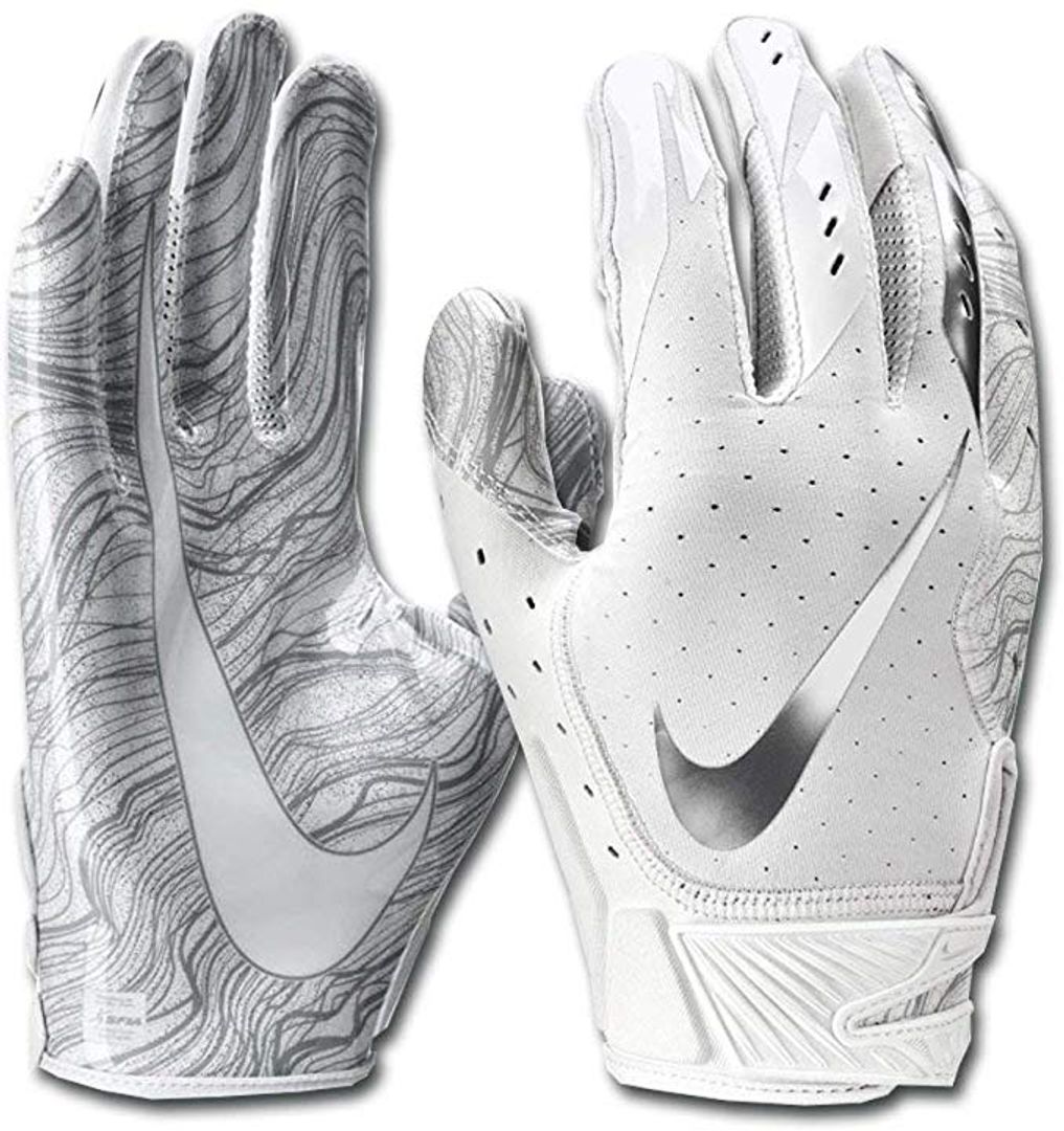 Shop Nike Senior Vapor Jet 5.0 Receiver Football Gloves White/Silver Edmonton Canada 