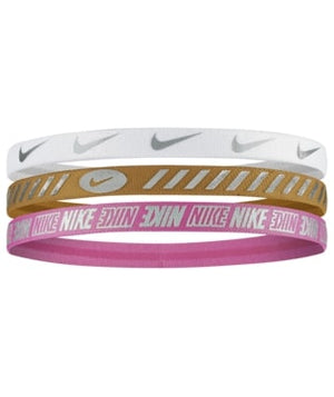 Shop Nike Women's Metallic Headbands 3 Pack White/Gold/Pink Edmonton Canada Store