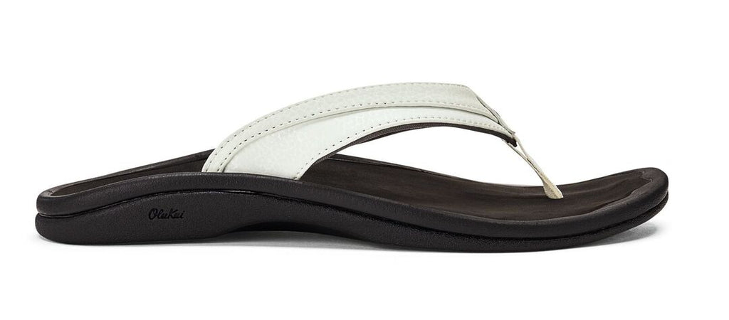 Shop Olukai Women's Ohana Sandal White/Black Edmonton Canada Store