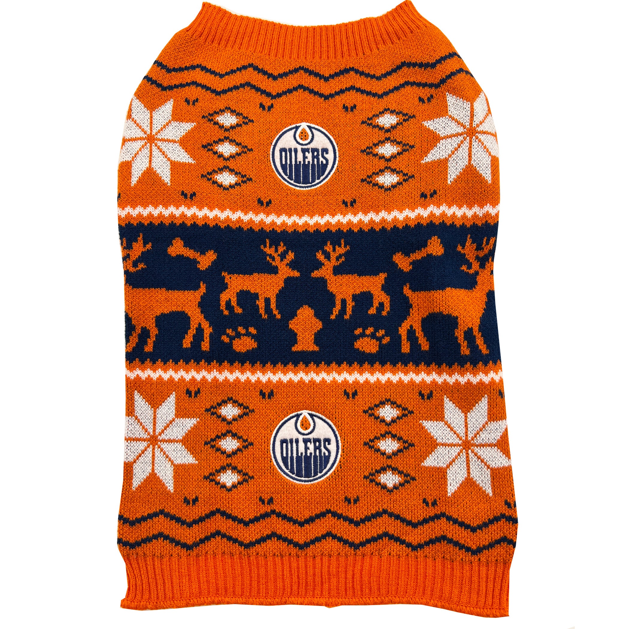 NHL Edmonton Oilers Big Logo Ugly Sweater