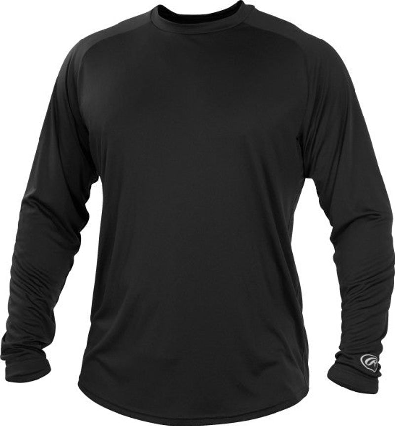Shop Rawlings Junior Performance Base YLSRT Long Sleeve Shirt Black Edmonton Canada Store