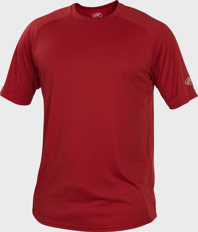Shop Rawlings Junior Performance Base YRTT Short Sleeve Shirt Red Edmonton Canada Store