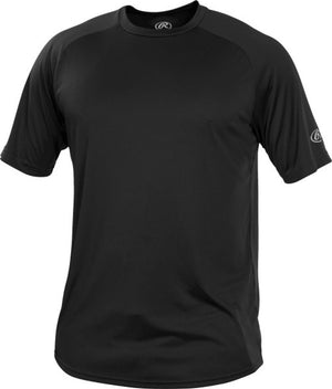 Shop Rawlings Senior Performance Base RTT Short Sleeve Shirt Black Edmonton Canada Store