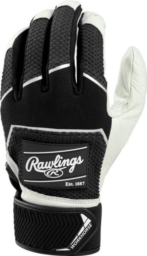 Shop Rawlings Senior Workhorse Pro WH22BG Batting Glove Black Edmonton Canada Store