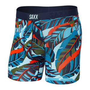 Shop SAXX Men's Vibe Boxer Briefs Blue Pop Jungle Edmonton Canada Store