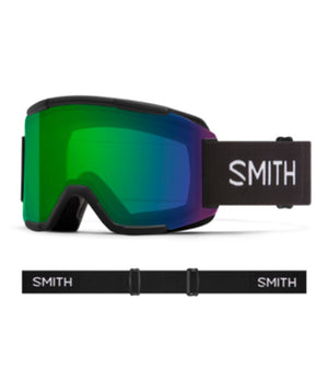 Shop SMITH Squad Winter Snow Goggles Black/ChromaPop Everyday Green Mirror Edmonton Canada Store