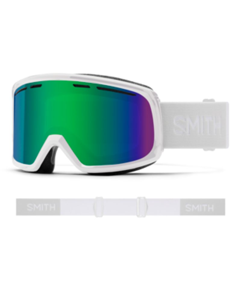 Shop Smith Range Winter Snow Goggles White/Green Sol-X Mirror Edmonton Canada Store
