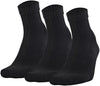 Shop Under Armour Adult Training Quarter Crew Socks 3-Pack 001 Black 8-12 Large Edmonton Canada Store