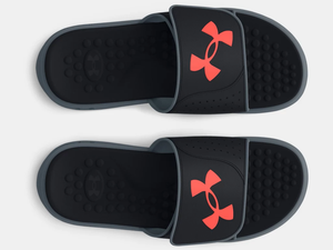 Shop Under Armour Boy's Ignite 7 Slide Sandals  Black/Red Edmonton Canada Store