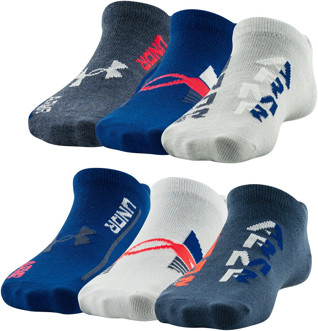 Shop Under Armour Boys Essential Lite No Show 6-Pack Grey Multi Edmonton Canada Store