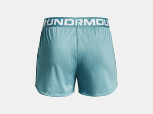 Shop Under Armour Girls Play Up Twist Shorts Teal/White Edmonton Canada Store