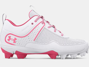 Shop Under Armour Junior Glyde Low 3024331-101 Rubber Baseball Cleat White Edmonton Canada Store