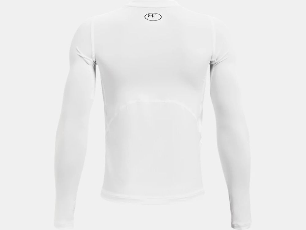 Shop Under Armour Kids HeatGear Armour Long Sleeve 100 White Edmonton Canada Store