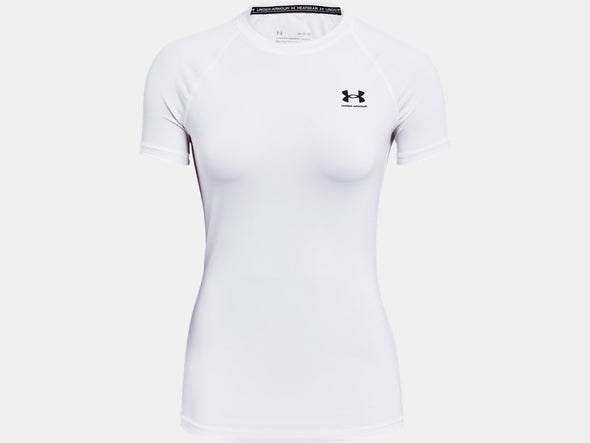 Shop Under Armour Women's Heatgear Compression T-Shirt White Edmonton Canada Store