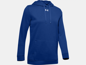 Shop Under Armour Women's Hustle Fleece Hood Royal Edmonton Canada Store