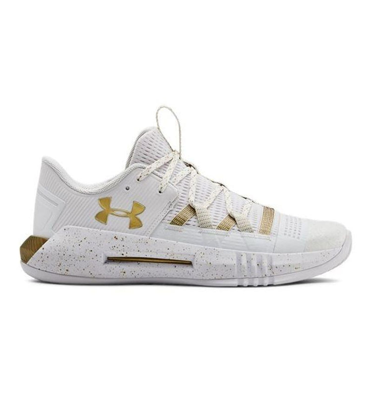 Shop Under Armour Women's Block City 2.0 Volleyball Shoes White/Gold Edmonton Canada Store
