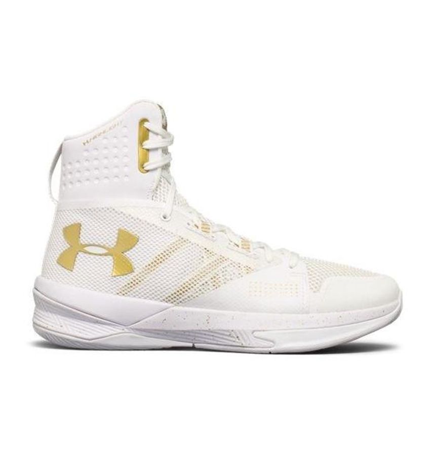 Shop Under Armour Women's Highlight Ace Volleyball Shoes White/Gold Edmonton Canada Store