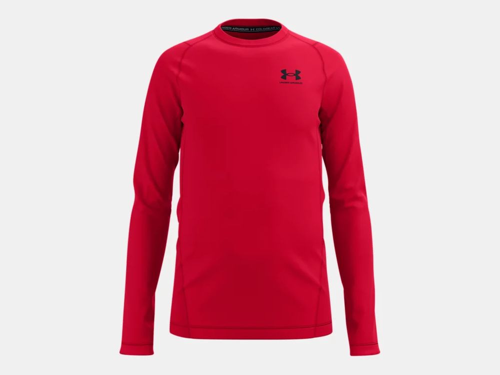 Shop Under Armour Youth ColdGear Armour Long Sleeve 600 Red Edmonton Canada Store