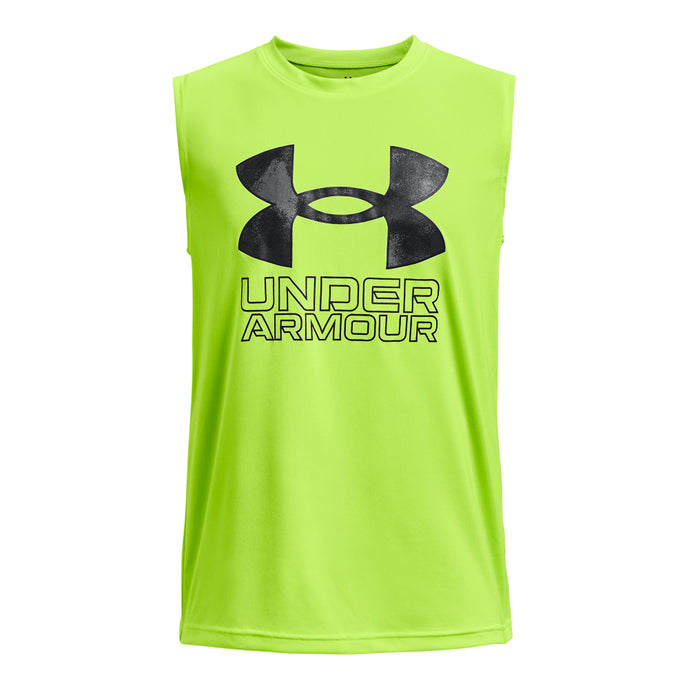 Shop Under Armour Youth Tech Hybrid Tank Lime Edmonton Canada Store