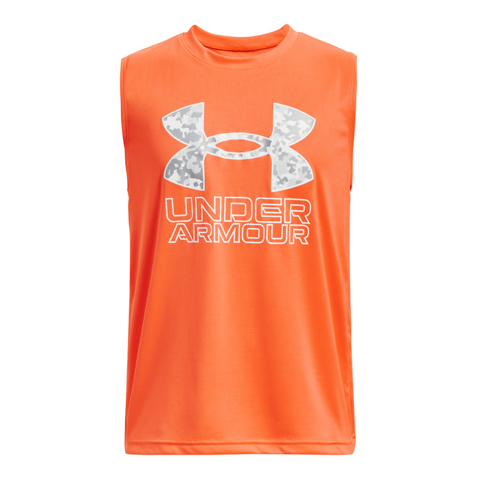 Shop Under Armour Youth Tech Hybrid Tank Orange Edmonton Canada Store