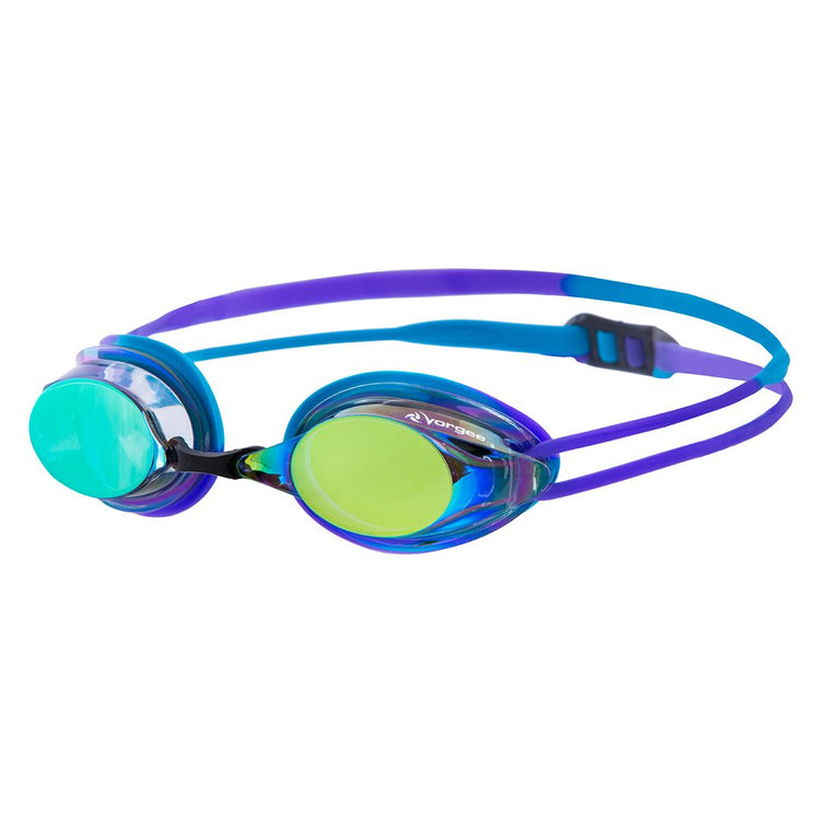 Shop Vorgee Missile Fuze Polychromatic Mirrored Lens Swim Goggle Purple/Aqua Blue Edmonton Canada Store