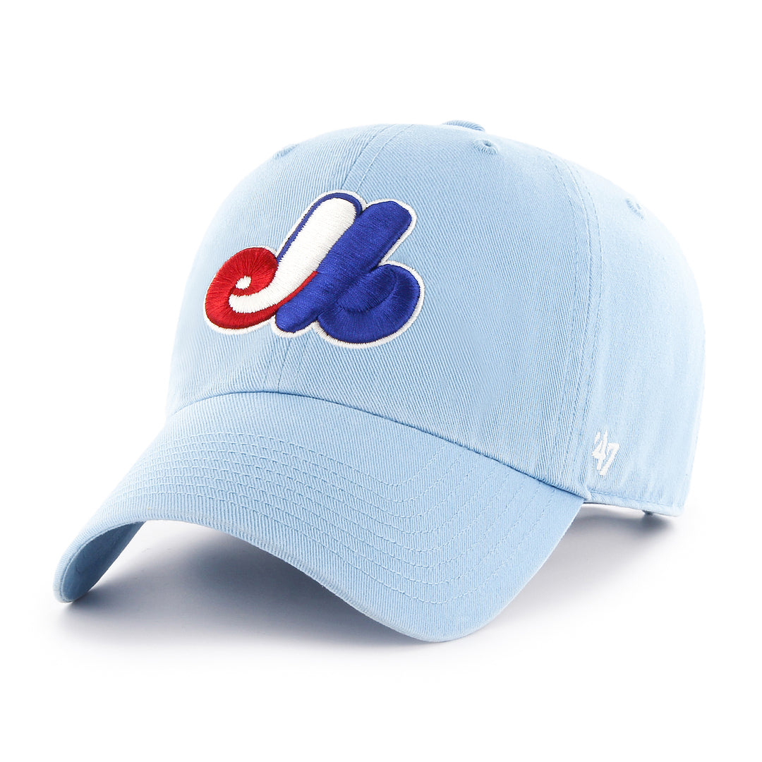Montreal Expos MLB Bulletin Men's Light Blue Distressed Logo Heathered —