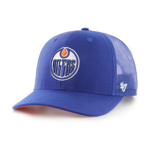 Shop '47 Brand Men's NHL Edmonton Oilers Trucker Adjustable Cap Edmonton Canada Store