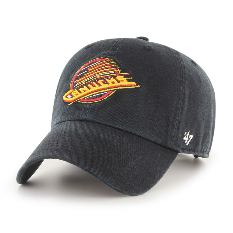 Shop '47 Brand Men's NHL Vancouver Canucks Clean-Up Cap Hat Edmonton Canada Store