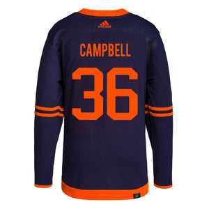 Shop adidas NHL Edmonton Oilers Jack Campbell Authentic Primegreen Alternate Jersey Navy Edmonton Canada Store