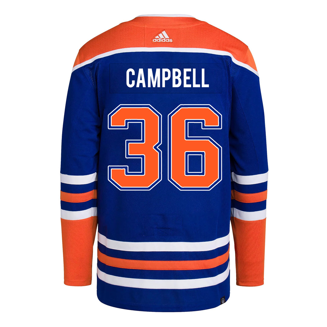 Shop adidas NHL Edmonton Oilers Jack Campbell Authentic Primegreen Home Jersey Royal Edmonton Canada Store
