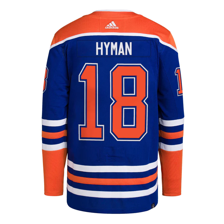 Shop adidas NHL Edmonton Oilers Zach Hyman Authentic Primegreen Home Jersey Edmonton Canada Store  