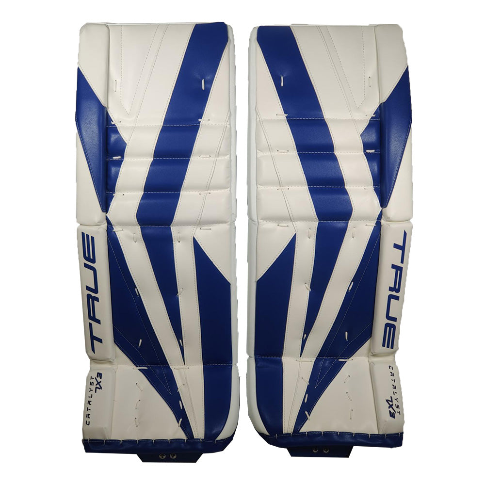 True Senior Catalyst 7X3 Hockey Goalie Pad White Royal