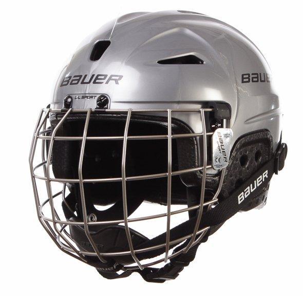 Bauer Youth Lil' Sport Hockey Helmet Combo silver