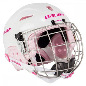 Bauer Youth Lil' Sport Hockey Helmet Combo black white pink