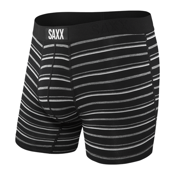 SAXX Men's Vibe Boxer Brief Black Coast Stripe edmonton store