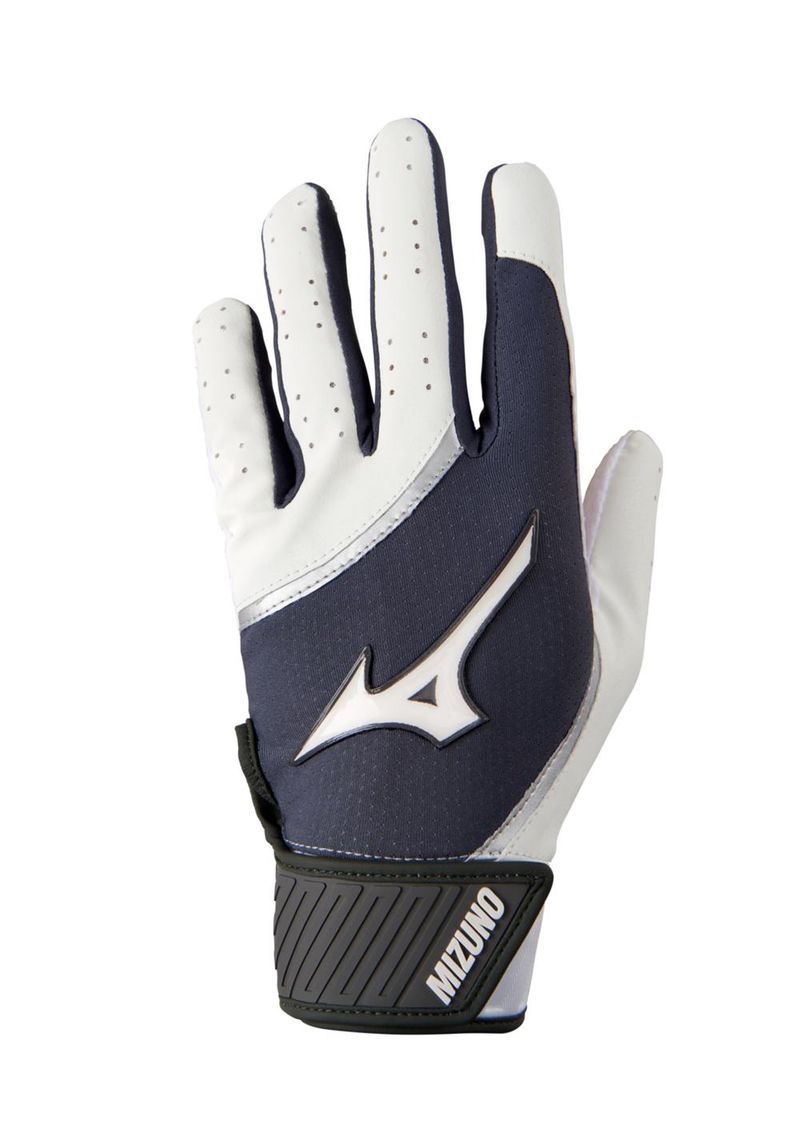 Mizuno Men's MVP Batting Gloves White/Grey