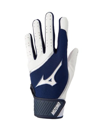 Mizuno Men's MVP-2022 Batting Gloves Navy/White