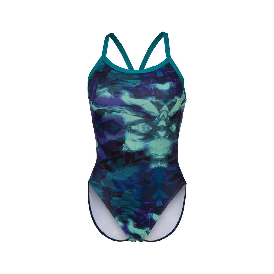 Shop Arena Women's Hero Camo Challenge Back One Piece Swimsuit Green Lake Edmonton Canada Store