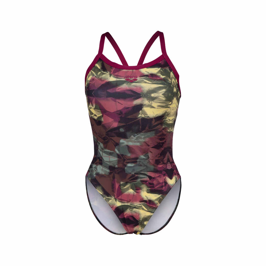arena Women s Hero Camo Challenge Back One Piece Swimsuit Red Fandango 30