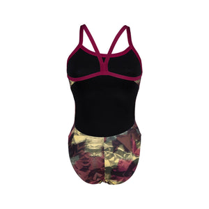 Shop Arena Women's Hero Camo Challenge Back One Piece Swimsuit Red Fandango Edmonton Canada Store