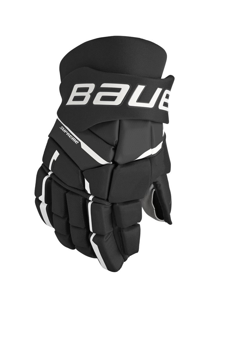 Shop Bauer Intermediate Supreme M3 Hockey Player Gloves Black/White Edmonton Canada Store