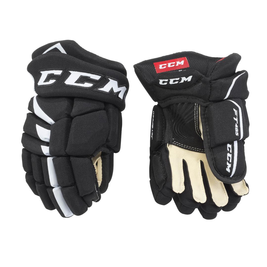 Shop CCM Junior JetSpeed FT485 Hockey Player Gloves Black/White Edmonton Canada Store