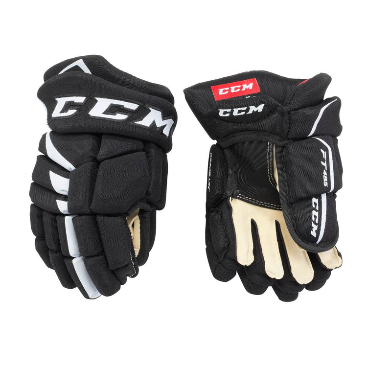 Shop CCM Junior JetSpeed FT485 Hockey Player Gloves Black/White Edmonton Canada Store