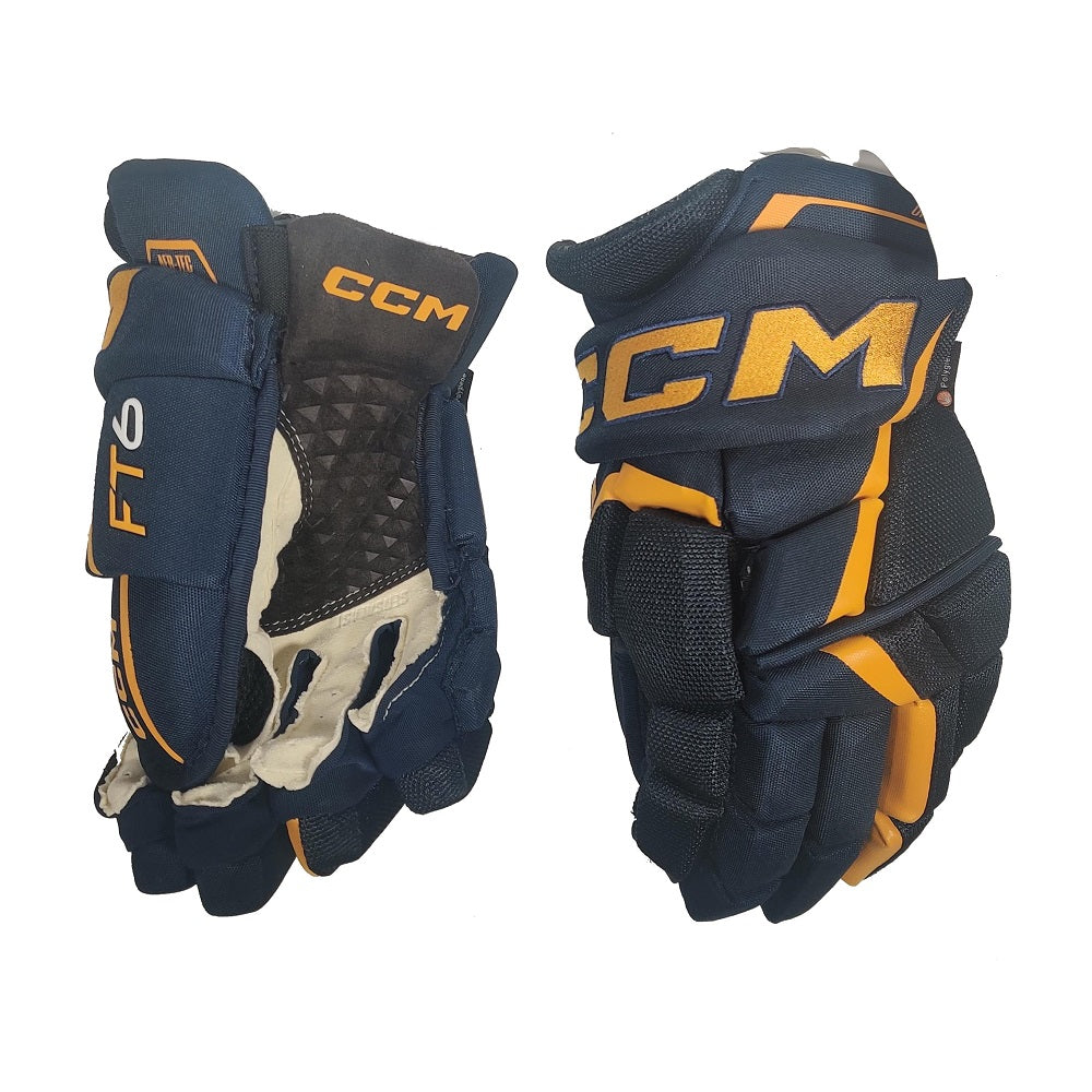 Shop CCM Senior Jetspeed FT6 Hockey Glove Navy Sunflower Edmonton Canada Store