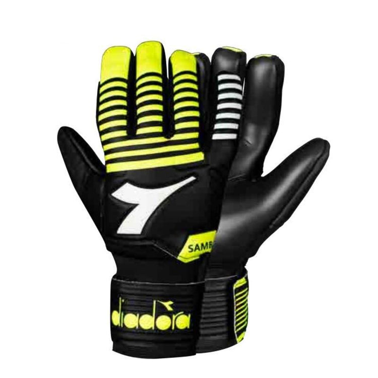 Shop Diadora Samba GK 881331 Goalkeeper Glove Black/Yellow Edmonton Canada Store