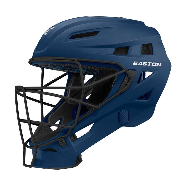 Shop Easton Junior Elite X Catcher's Helmet Navy/Silver Edmonton Canada Store