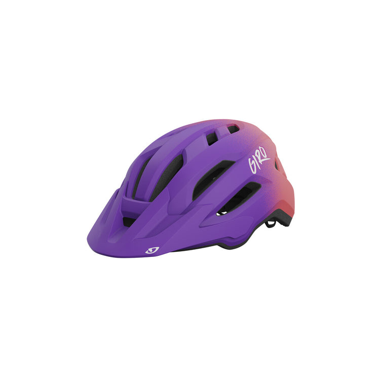 Giro Youth Fixture II MIPS Bike Helmet Matte Purple/Tiger Lily Fade