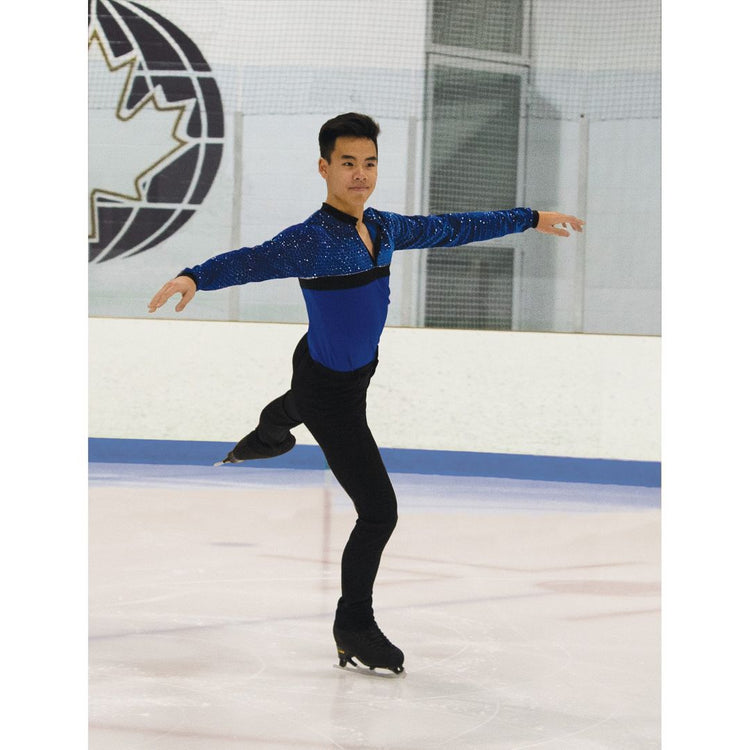 Jerry's Boy's 826 Boxed in Blue Figure Skating Shirt