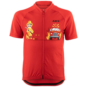 Shop Louis Garneau Junior Premium Short Sleeve Cycling Jersey Red Edmonton Canada Store