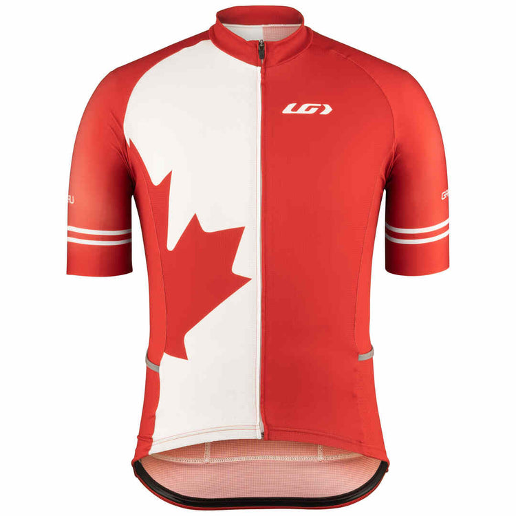 Shop Louis Garneau Men's Nationale Premium Short Sleeve Cycling Jersey Canada Edmonton Canada Store